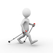 3D man: nordic walking