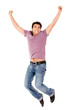 Happy man jumping