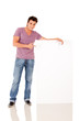 Man with banner