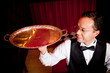 Waiter with a trey