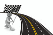 asphalted road on white. Isolated 3D image asphalted road on white. Isolated 3D image