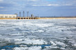 Ice drift and hydropower station Ice drift and hydropower station