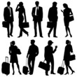 global team - vector silhouettes