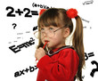 The girl and mathematical formulas