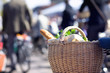 Basket of food on a bike