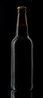 beer botle on black background