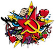 Graffiti Communisme Pop art illustration Graffiti Communisme Pop art illustration