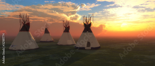 Illustration: Native American Teepees Native American Teepees