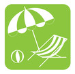 Pictogramme parasol et transat