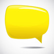 Abstract glossy speech bubble