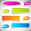 Colorful paper bubble for speech