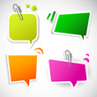 Colorful paper bubble for speech