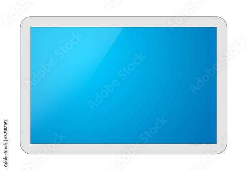 Foto: White Tablet PC with Clipping Path White Tablet PC with Clipping Path
