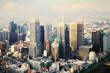 Beautiful aerial view of Melbourne city at sunset