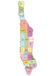 New York City Map - Manhattan districts New York City Map - Manhattan districts