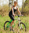 biking woman