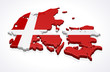 Map of Denmark 3D (white background) Map of Denmark 3D (white background)