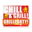 Chill & Grill! Grillparty! Button, Icon