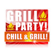 Grillparty! Chill & Grill! Button, Icon