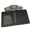 3d Banknotes dollars in leather black purse 3d Banknotes dollars in leather black purse