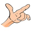 Hand drawn illustration of a forefinger