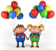 boy with balloons