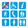 Symbol Toilette barrierefrei rollstuhl Notausgang