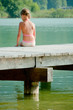 Little Girl On Pier