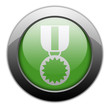 Green Metallic Orb Button "Award Medal"