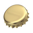Gold Metallic bottle cap - 3d render Gold Metallic bottle cap - 3d render