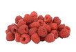 pile of fresh raspberries on a white background pile of fresh raspberries on a white background