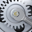 Gear wheels and wrench - euro fixing