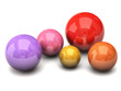 Colorful balls isolated on white background