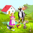 Little girl on the village