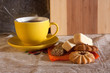 Breakfast on table
