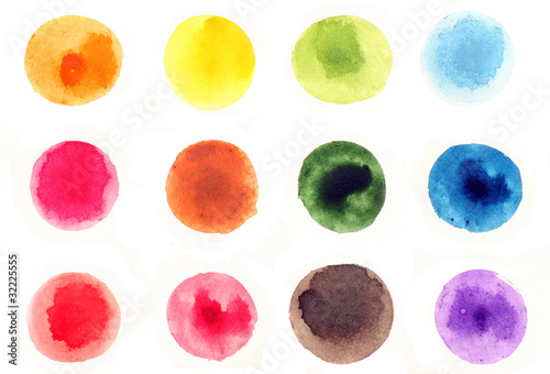 Photo: abstract watercolor background design circles abstract watercolor background design circles