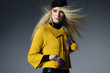 Fashion portrait of the beautiful woman with flying hair Fashion portrait of the beautiful woman with flying hair