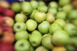 Green apples background