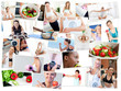 Photo: Collage of photos illustrating healthy lifestyles Collage of photos illustrating healthy lifestyles