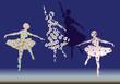 white flower ballet dancers illustration white flower ballet dancers illustration
