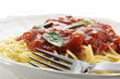 Spaghetti tomato sauce with herb