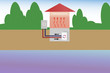 Illustration: Wärmepumpe Luft/Wasser Wärmepumpe Luft/Wasser