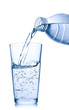 pouring water into glass