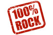 Grunge Stempel rot 100% ROCK