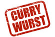 Grunge Stempel rot CURRY WURST