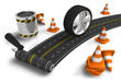 Road construction concept