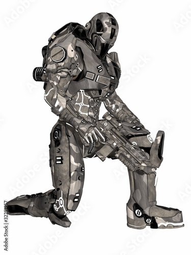Illustration: Futuristic soldier Futuristic soldier