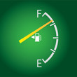 gas gage isolated on a dark green background.
