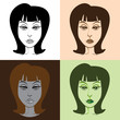 Woman in pop-art style illustration
