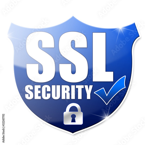 Illustration: SSL Security! Button, Icon SSL Security! Button, Icon
